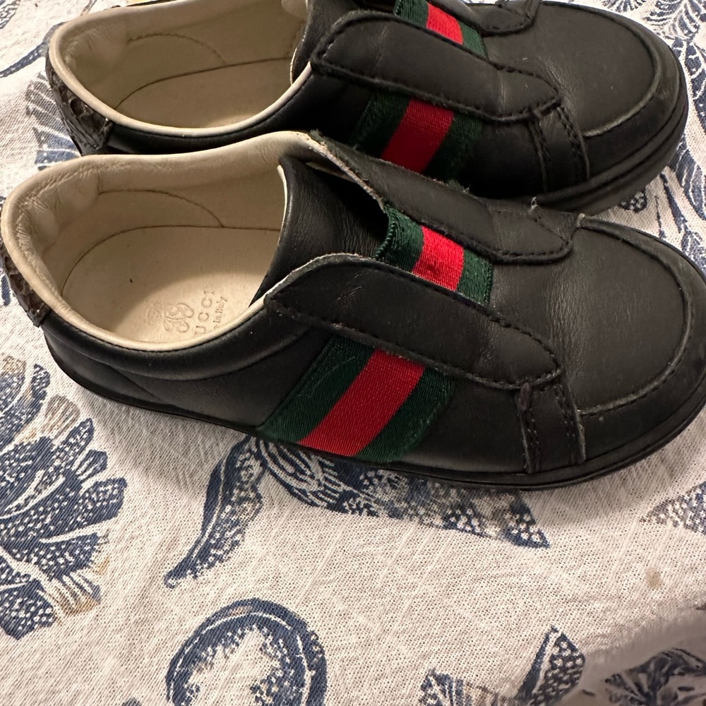 Gucci Black and Red Sneakers with Iconic Design